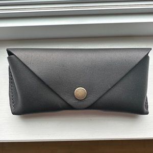 NEW Portland Leather Goods Black Sunglasses Case, PLG Sunglasses Case Black